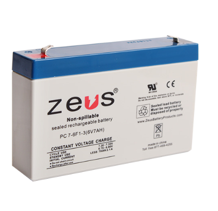 GUA 6V-7AH-SRB 6V 7A BATTERY #4 DG6-7 6V SEALED ZEUS PC7-6 cs=10 GS013P2 NP
